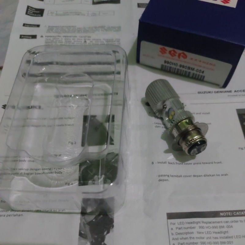 bohlam lampu depan LED NEX 2 asli