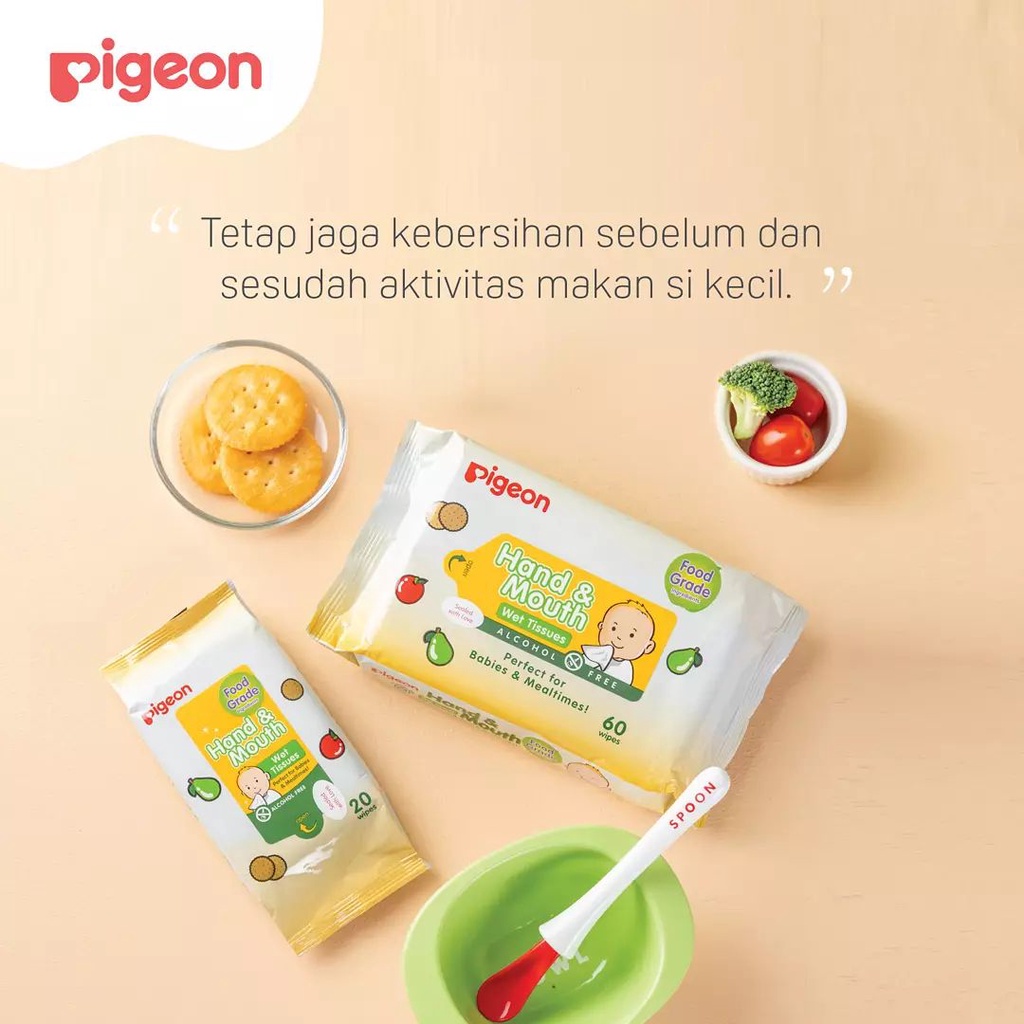 Pigeon Hand & Mouth Wet Tissue 60's Food Grade - Tissue Basah Bayi