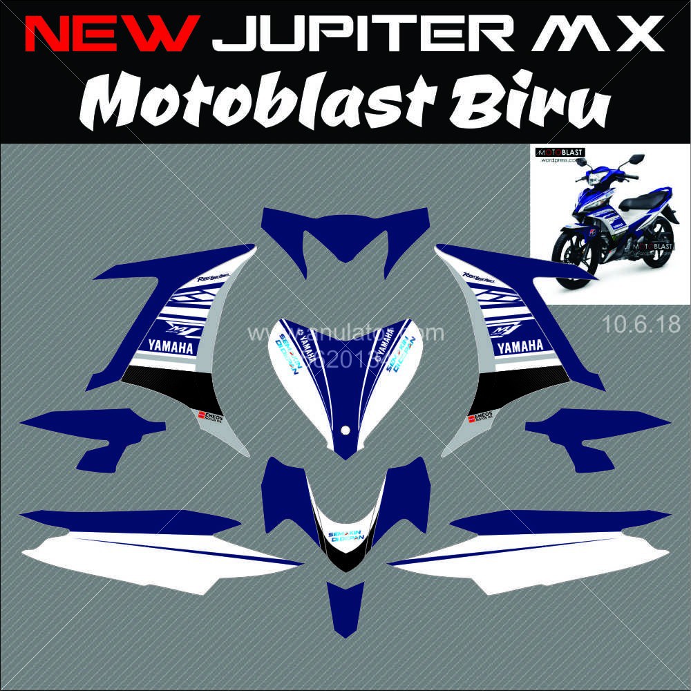 20 Ide Modifikasi Stiker Jupiter  Mx  135  Warna Biru  