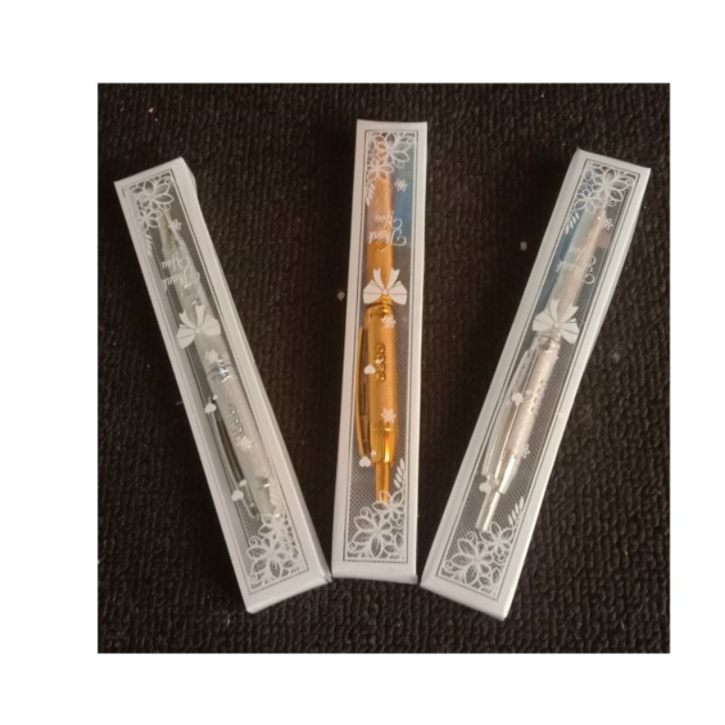 

souvenir pulpen emas perak isi 50 pcs
