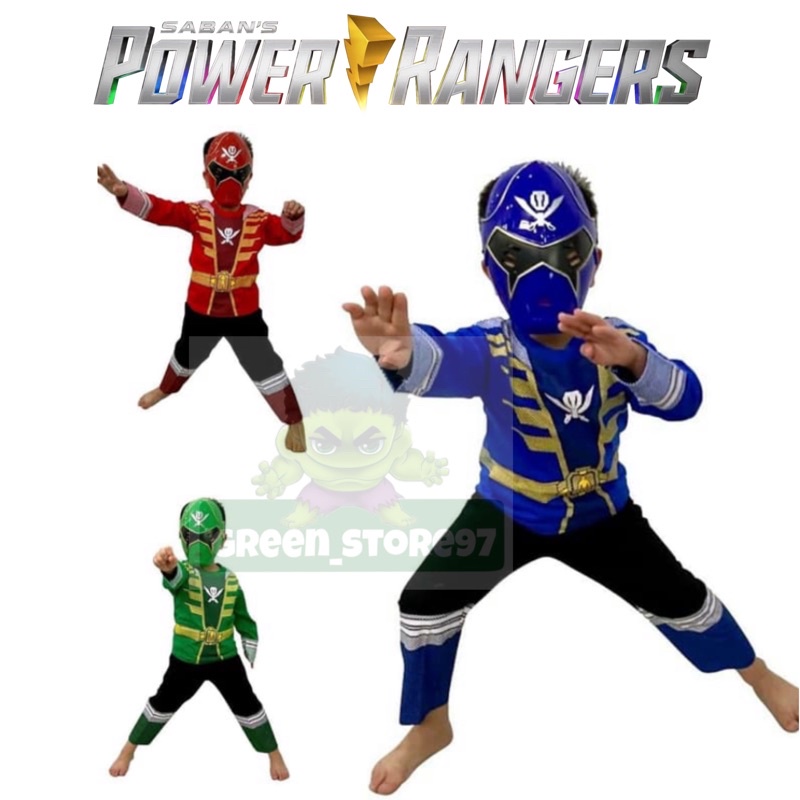 KOSTUM POWER RANGERS MURAH MERIAH PAKAIAN ANAK LAKI-LAKI POWER RENJERS STELAN ANAK HARIAN BERTOPENG