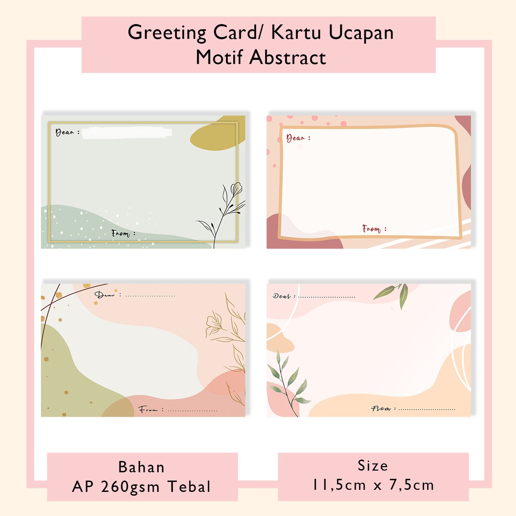 [isi 20pcs] Greeting Card / Kartu Terima Kasih Birthday Online Shop Wedding Hampers Wisuda