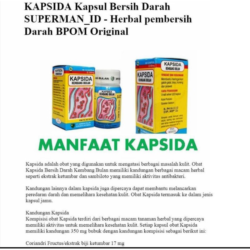 kapsida obat jerawat herbal ORI