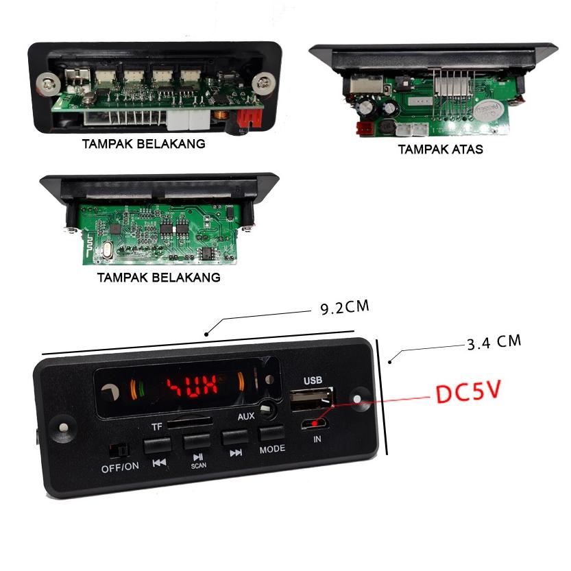 ➡bh Stock Banyak modul mp3 bluetooth 5V-12V stereo 2x3watt 029BT 81