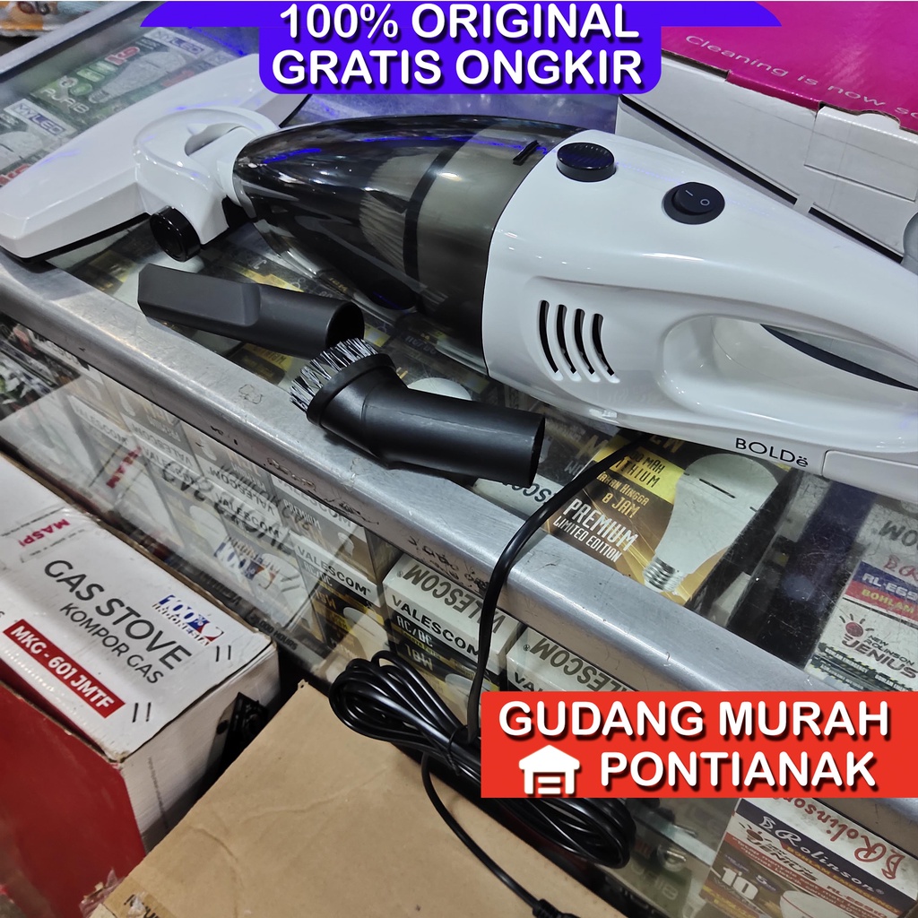 Vacum Cleaner Penyedot debu  Bolde Super Hoover Turbo Hand Vacuum Cyclone Power / Penyedot Debu ABU ABU Bening Besih