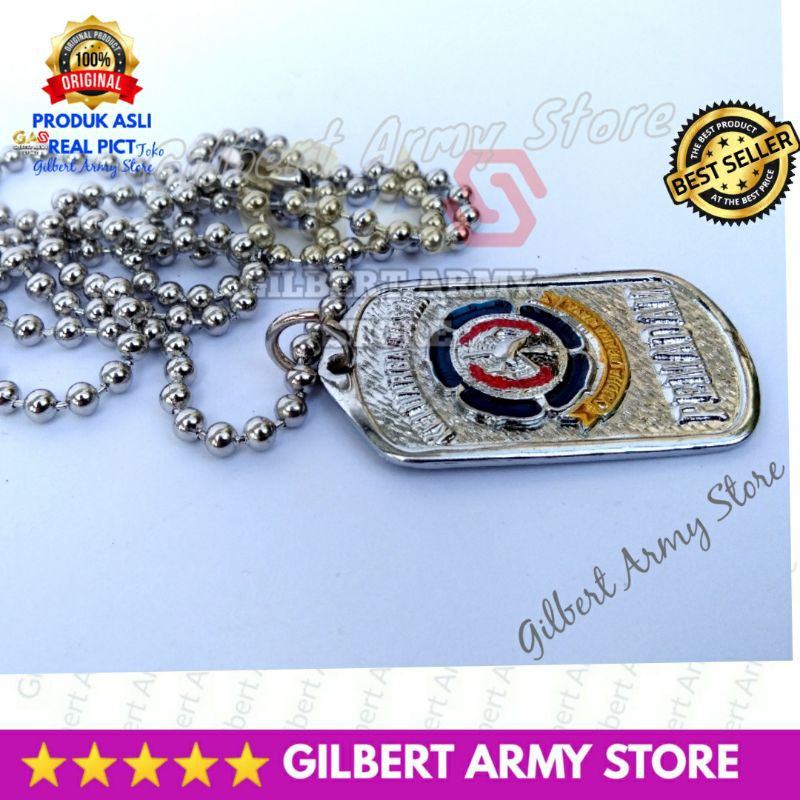 GILBERT ARMY STORE Kalung cor Damkar Pemadam Kebakaran Grosir Murah Anti Karat Titanium Dogtag