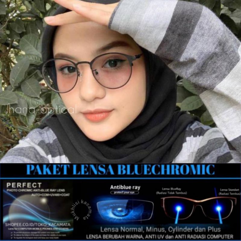 Paket lensa blue chromic minus anti radiasi|kacamata lensa blue chromic anti sinar biru