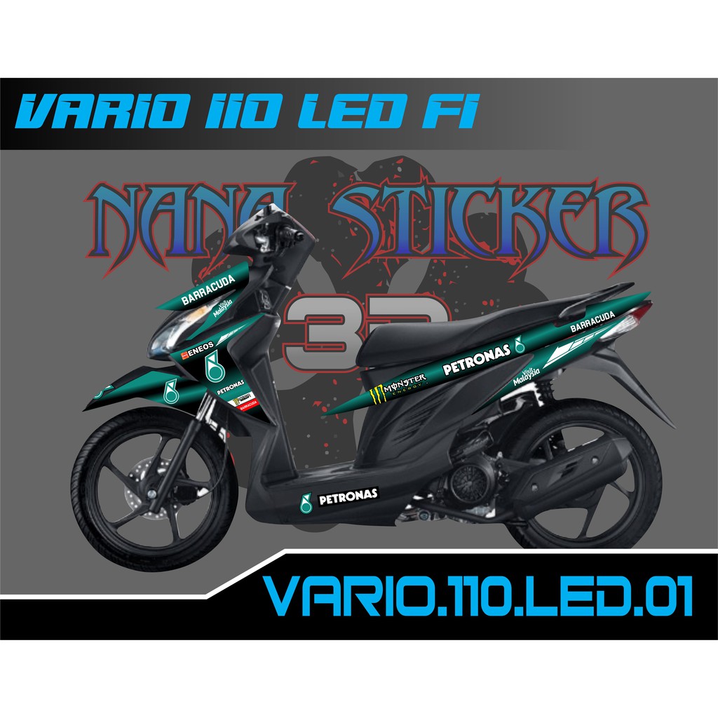Striping VARIO 110 LED FI PETRONAS-Stiker VARIO 110 List Variasi Motor STICKER VARIO 110 LED CODE 01
