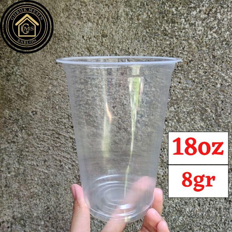 Gelas Plastik Starindo 18oz Datar