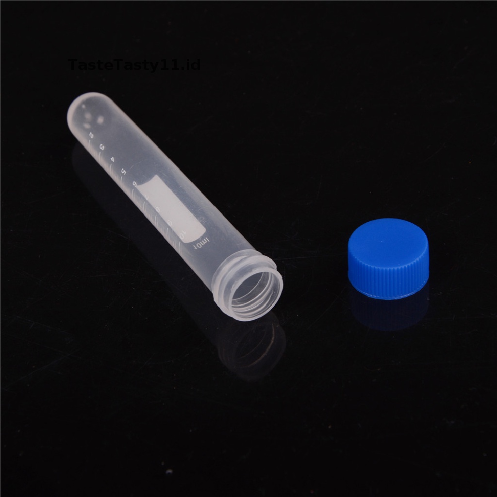 10 Pcs Tabung Sentrifugal Bahan Plastik Ukuran 10ml Dengan Tutup Putar