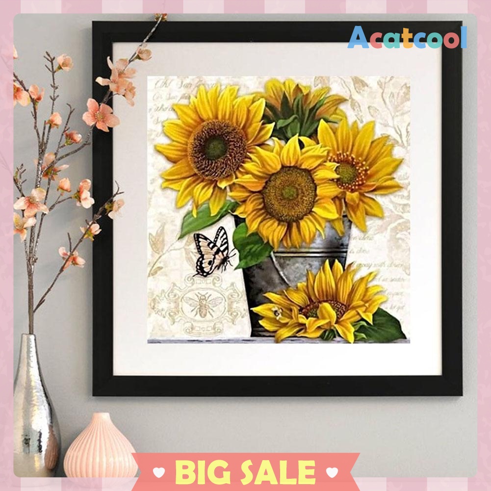 Sunflower 5D DIY Full Drill Diamond Painting Embroidery Kits Cross Stitch