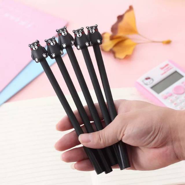 pulpen kumamon / pulpen beruang hitam kumamon