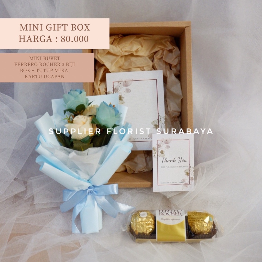 MINI GIFT BOX BUKET BUNGA MINI KADO HADIAH WISUDA HADIAH ULANG TAHUN HADIAH ANNIVERSARY HADIAH VALENTINE VALENTINES DAY BOUQUET BUNGA MINI