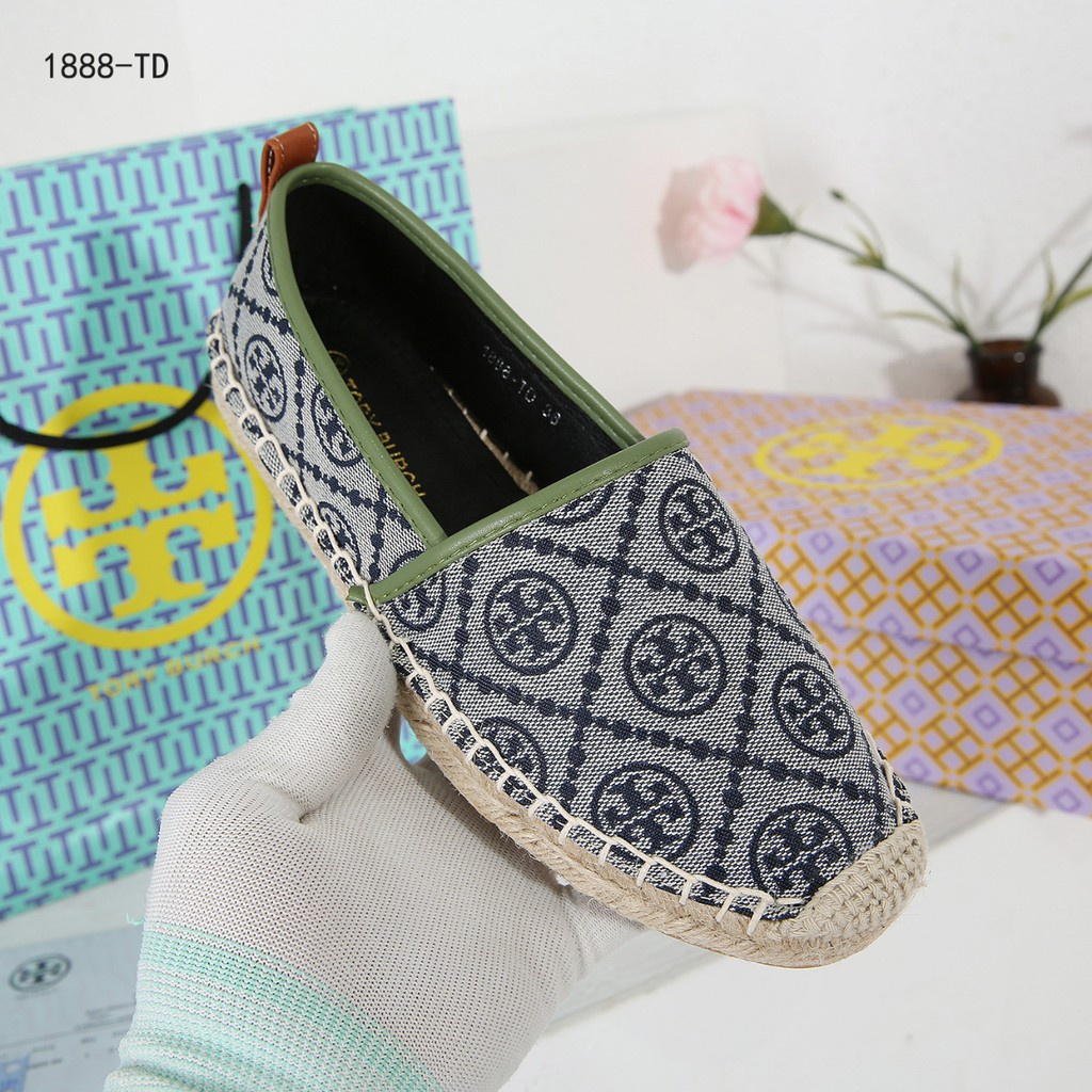 Flat Slip On Monogram Jacquard Shoes 1888-TD