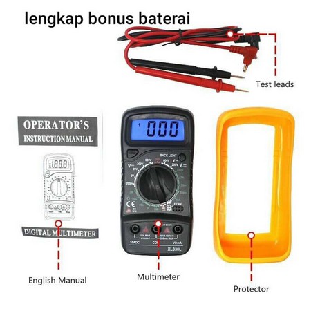 Alat Tester Digital Multitester / Multimeter / Avometer XL830L AC/DC Voltage