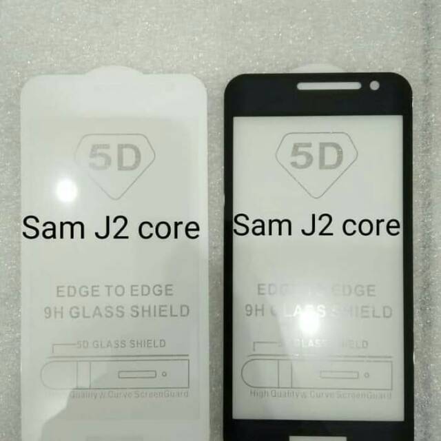 TEMPERED GLASS 9D FULL GLUE SAMSUNG J2 CORE