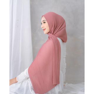 Jilbab Pashmina Plisket Full Diamond Panjang Kerudung Pasmina Pleated Shawl Lidi Model