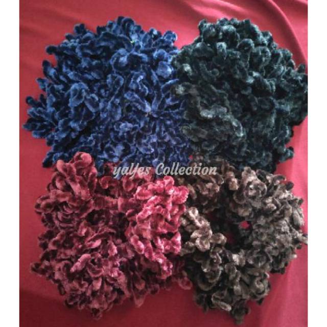 Ikat Karet Rambut donat premium love tebal hairdini alat gulung sangul motif  polkadot mica kuncit