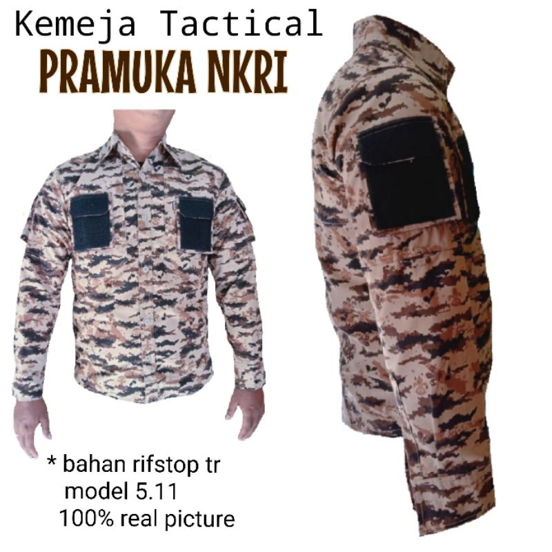 Kemeja PDL Tactical Loreng Pramuka