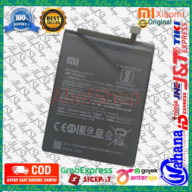 Batrai XIAOMI REDMI NOTE 7 BN4A Baterai Xiomi BN 4A Batre Original Battery