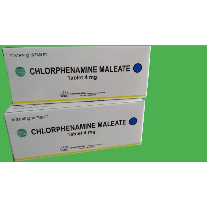 CHLORPHENAMINE MALEATE (4MG) BOX'S CTM NOVA