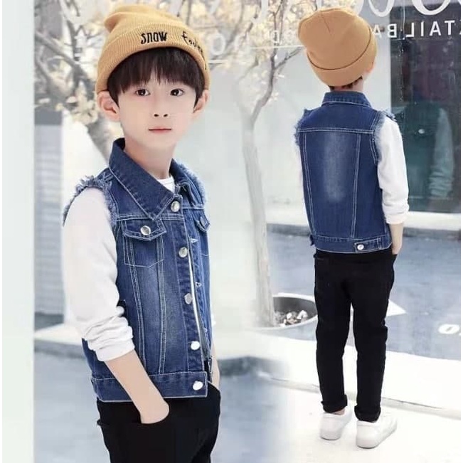 Jacket levis without hand import anak laki laki