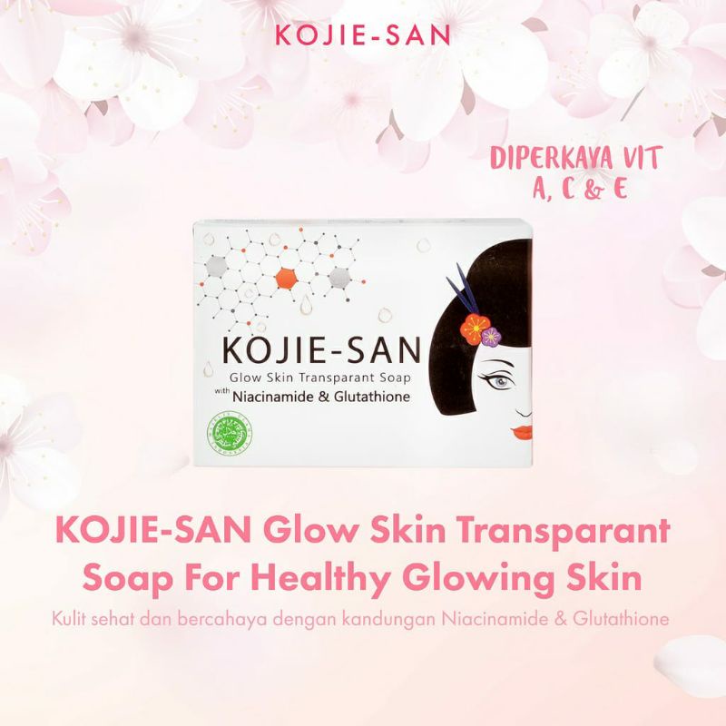 KOJIE SAN GLUTATHIONE &amp; NIACINAMIDE TRANSPARANT SOAP [BPOM]