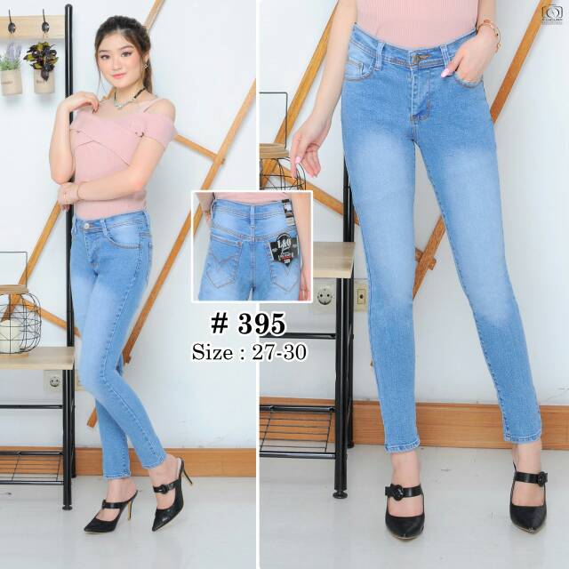 ( Size 27 - 30 ) Celana Jeans Polos Wanita / Celana Panjang Skinny / Celana Lepis Pensil Lgo
