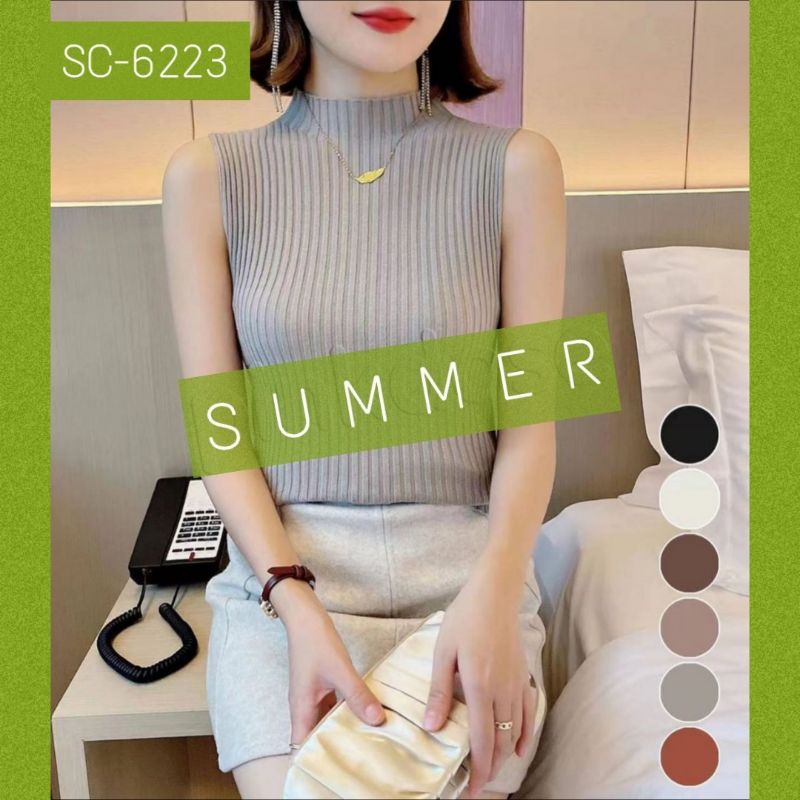 SC-6223 CARISSA TOP IMPORT BKK - KNIT TOP TANK | Atasan Rajut Import Bangkok Atasan Wanita Atasan Ta