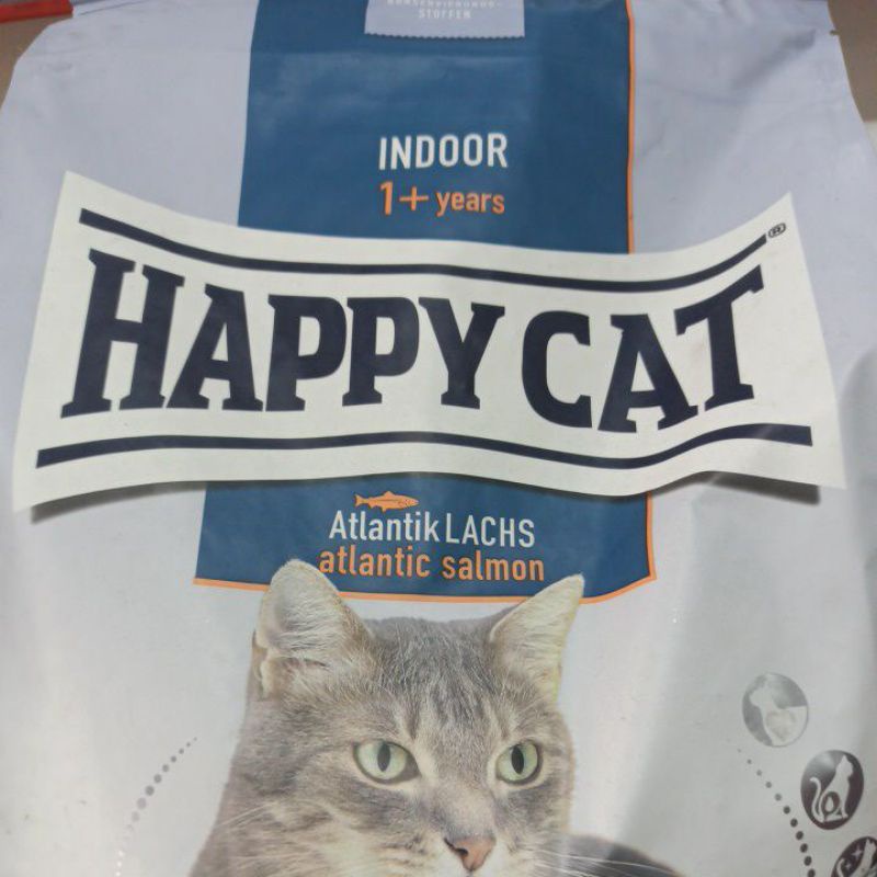 Hppy Cat Indoor Salmon  Adult 4kg makanan kucing  happycat salmon indoor
