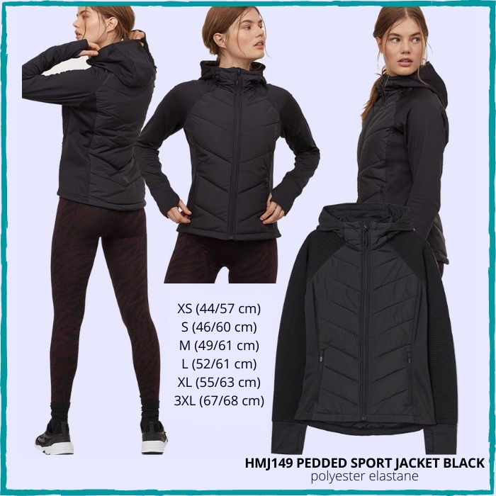 Jaket Wanita Murah H&M 149 Padded Sport Jacket Black