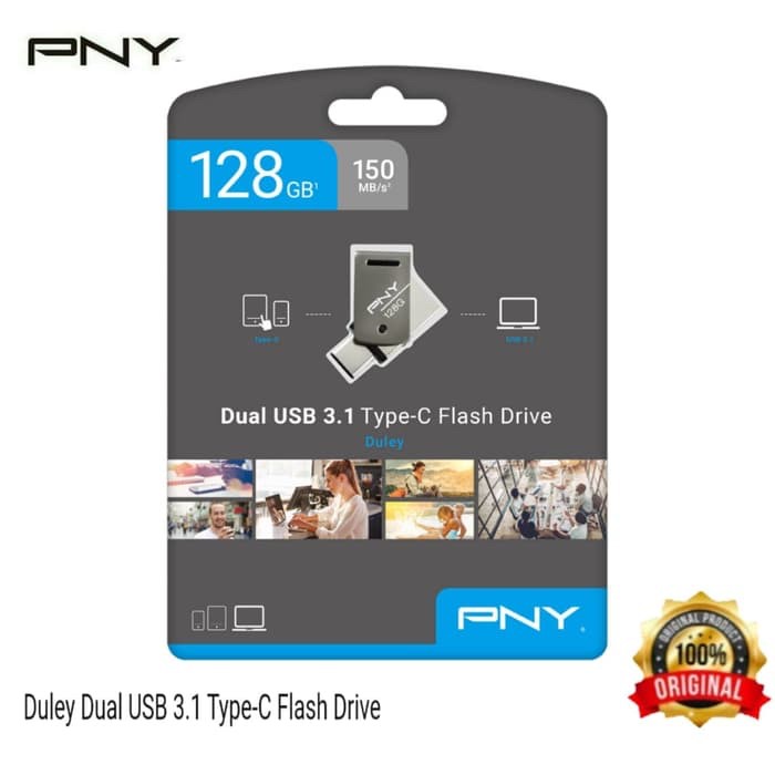 PNY DULEY USB 3.1 Type C 128GB - USB Flashdisk PNY OTG Type C 128GB