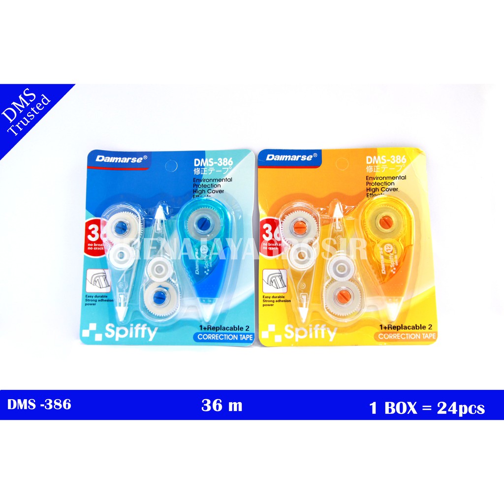 

Correction tape paket hemat 3 in 1 / tip x roll 36 meter / tipe x pita / Daimarse dms-386