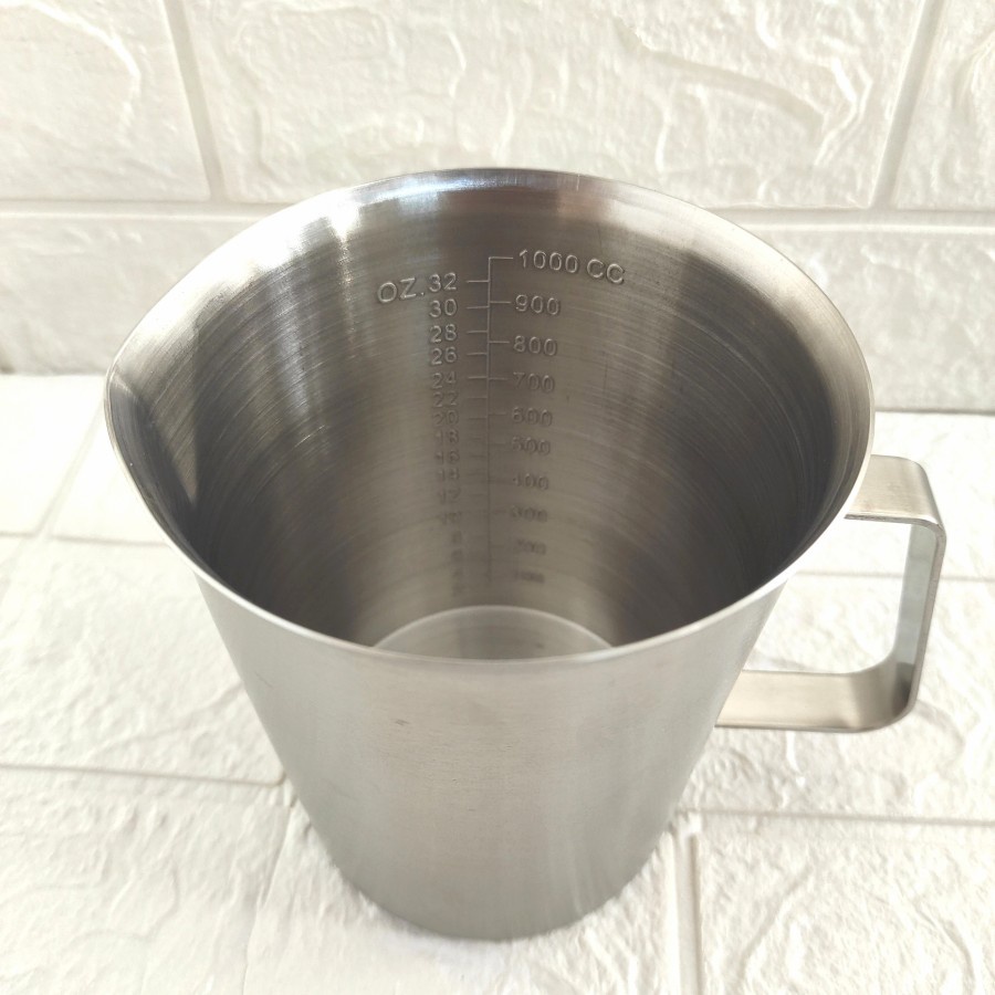 Gelas Ukur 1Liter Stainless measuring Cup Jug Mug Literan Gelas Takar