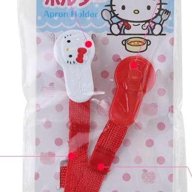 Hello kitty apron holder klip penjepit sapu tangan bayi lap