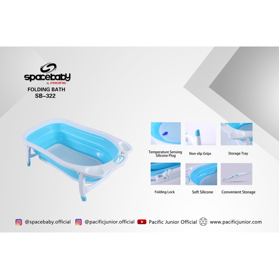 Baby Bather Space Baby SB 115 SB 322 Tempat Mandi Anak Bayi Folding Baby Bath Bak Mandi Lipat Anak Bayi Spacebaby SB115 SB322