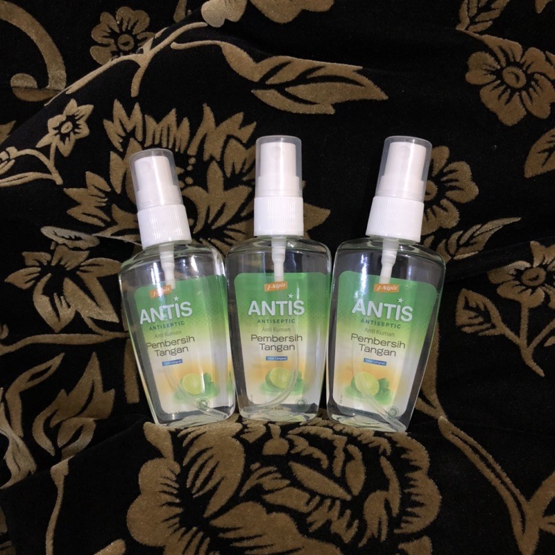 ANTIS Hand Sanitizer Cair / Liquid / Spray Botol 55ml 55 ml - Jeruk Nipis