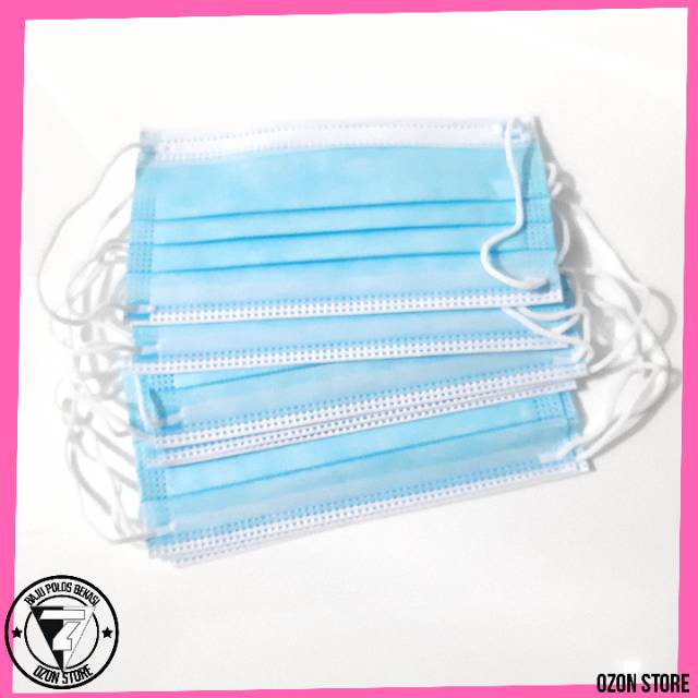 Masker 3 Ply ISI 10 Pcs Disposable Masker 3 Lapis anti Virus Earloop - Masker 3ply Isi10