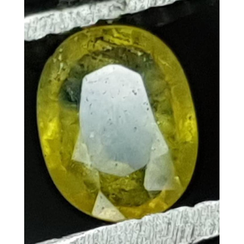 Natural 0.71Ct Fancy Yellow Safir Thailand Ha N63 Termurah