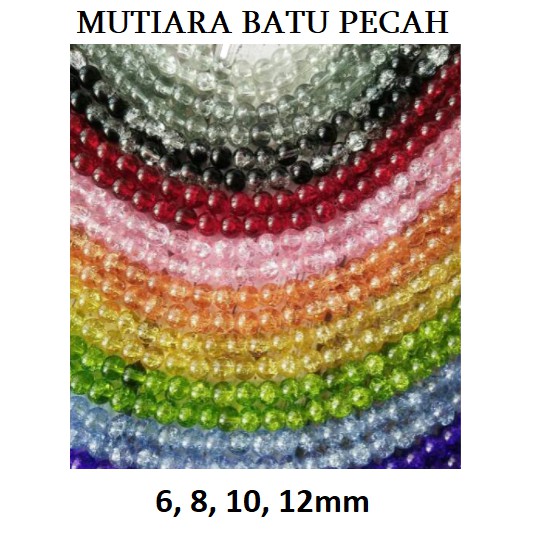 MUTIARA / MANIK BATU PECAH UKURAN 10MM DAN 12MM HARGA /STRING