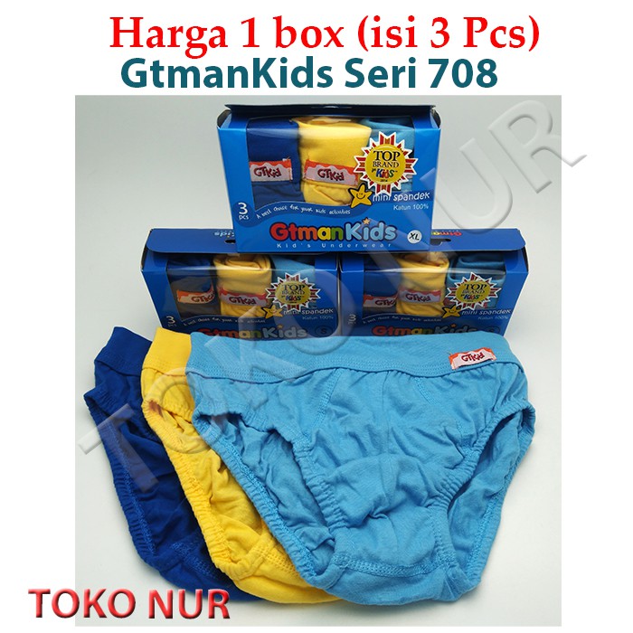 Celana Dalam Anak GTMAN 708 Kids paket 3 Helai