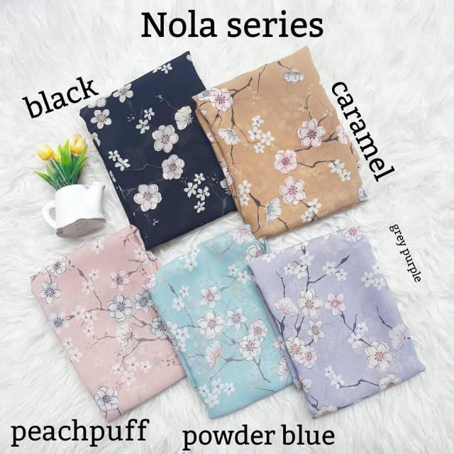 HIJAB NOLA/HIJAB SEGIEMPAT/JILBAB SEGI EMPAT/KERUDUNG SEGI4/SQUARE MOTIF ABSTRAK/POLYCOTTON
