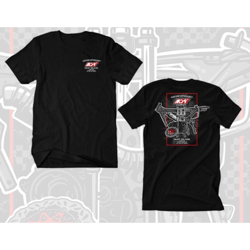 kaos zona cb original / kaos cb racing rosok japan / kaos honda gank squad / tshirt gl100 gl megapro