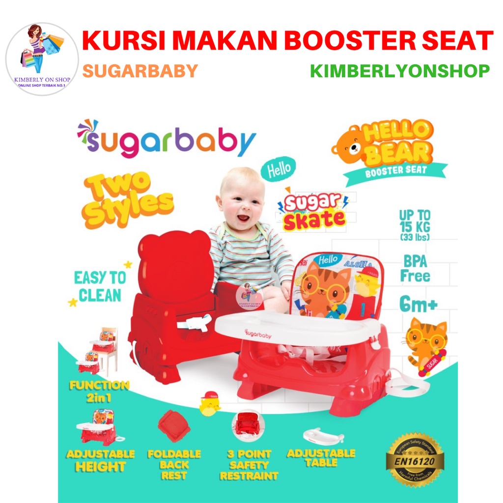 Kursi Makan Main Bayi Hello Bear Booster Seat Sugarbaby