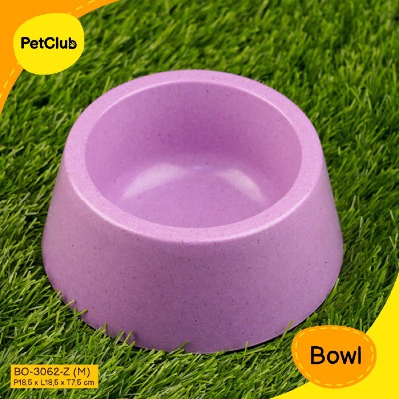 Pet bowl / tempat makan anjing kucing Bamboo fiber