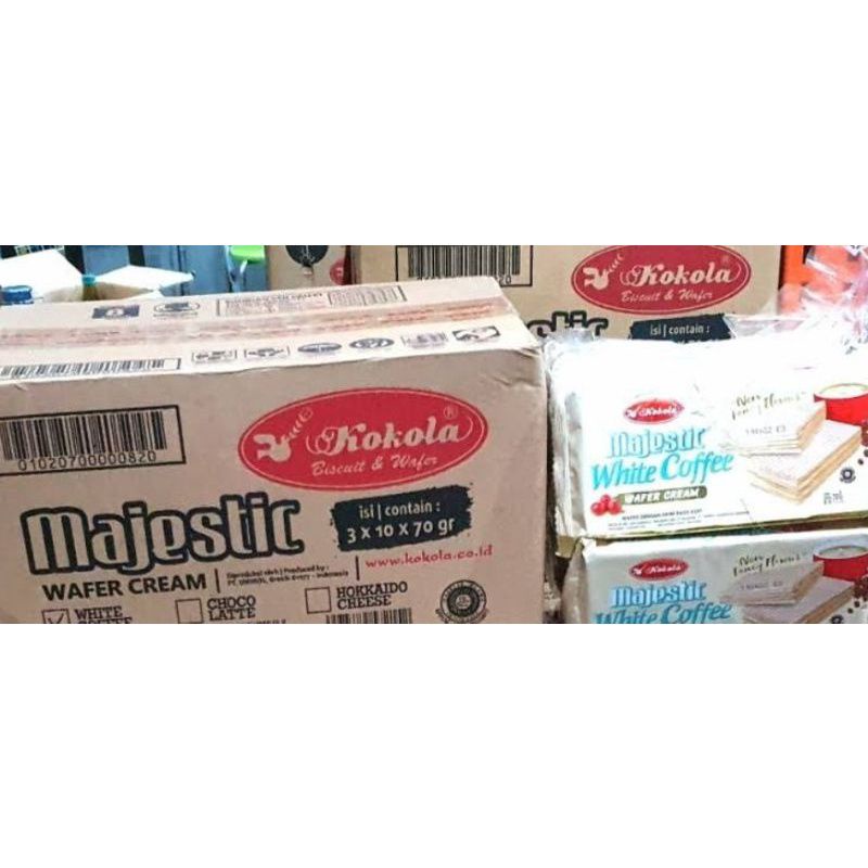 

WAFER MAJESTIC WHITE COFFEE 90 PCS RASA WHITE COFFEE DAN CHOCOLATE