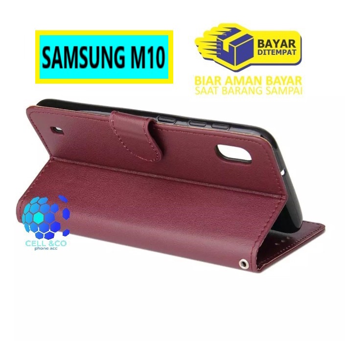 Flip cover SAMSUNG M10 Flip case buka tutup kesing hp casing flip case leather wallet