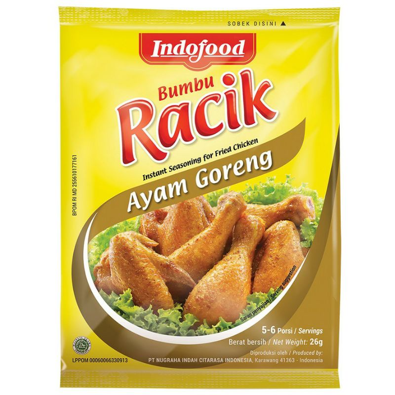 

1 Renteng isi 10 Pcs - Bumbu Racik Instan Ayam Goreng