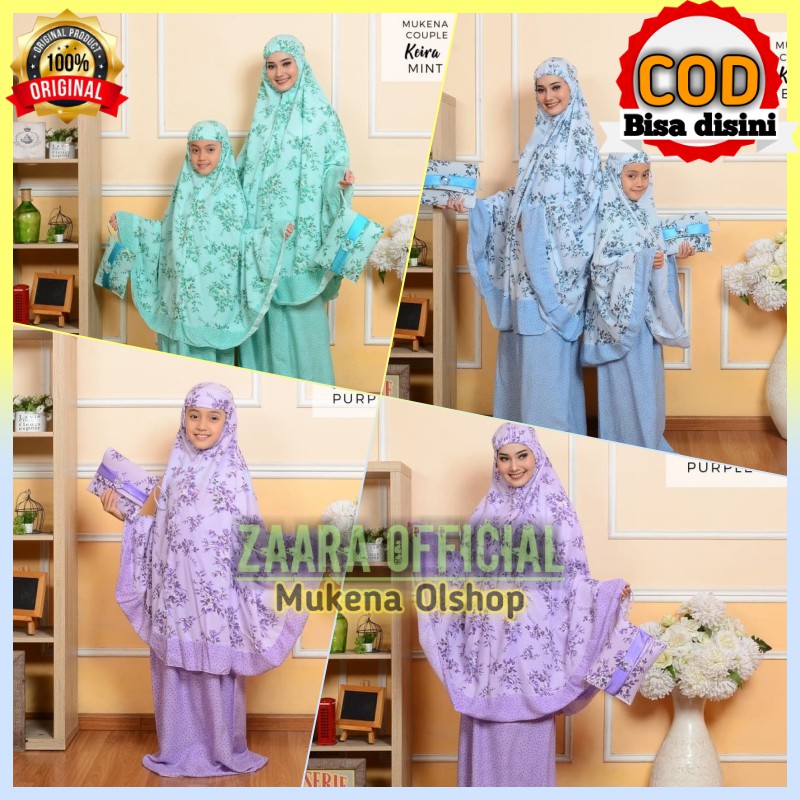 TERBARU - Mukena Couple Ibu Dan Anak Rayon Bali Keira 2-14 Tahun Original