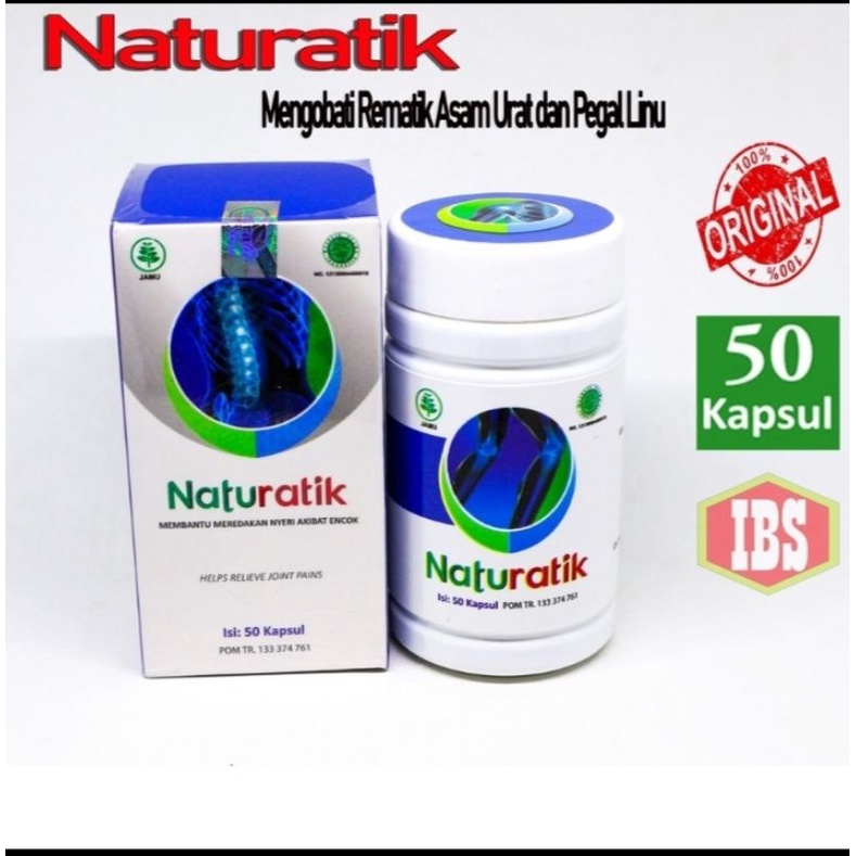 Naturatik 50kapsul Obat asam urat 100%Original